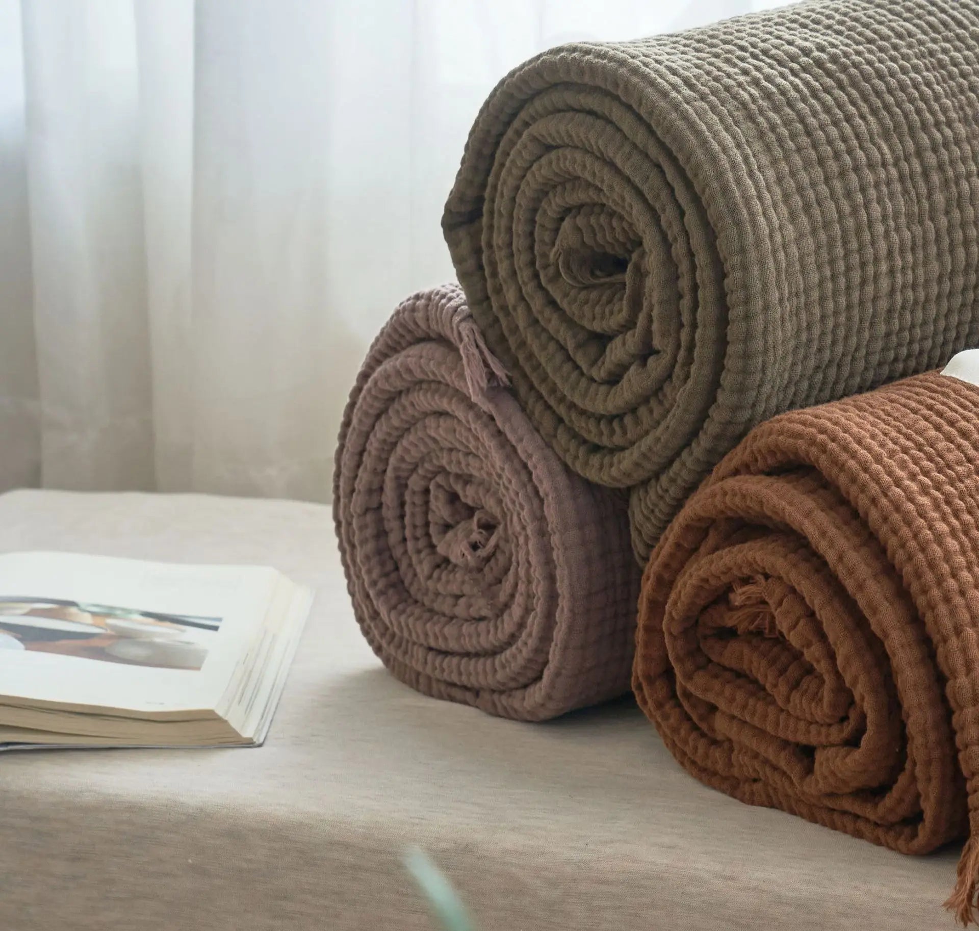100% Cotton Throw Blanket | Comfy Covers