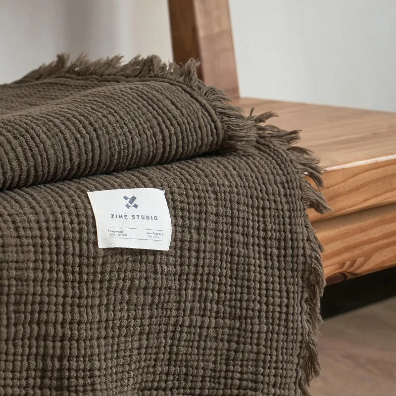 100% Cotton Throw Blanket | Comfy Covers