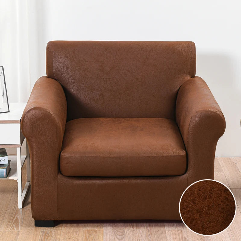 Brown Leather Armchair Cover | Comfy Covers