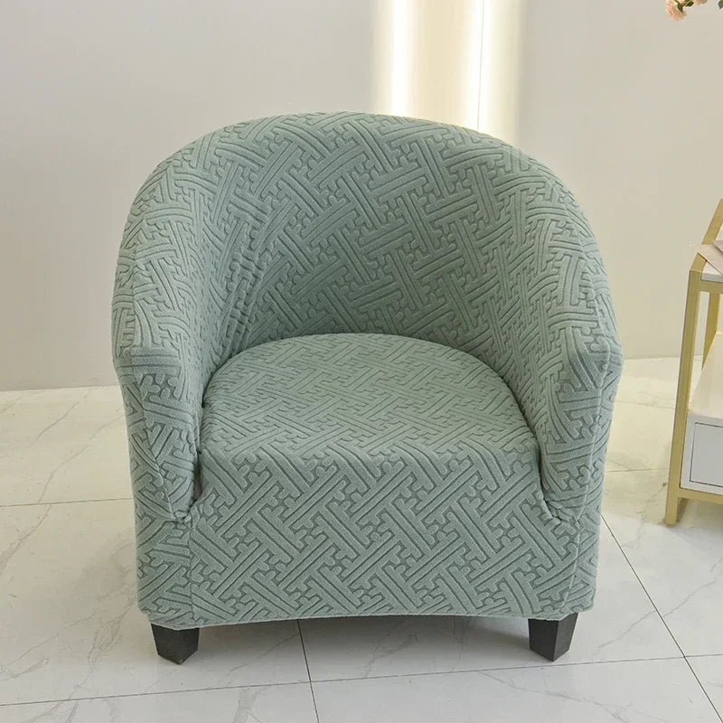 Helvon Almond Green Barrel Chair Cover | Comfy Covers