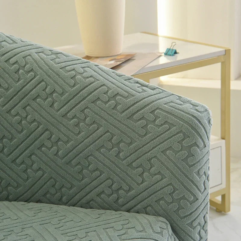 Helvon Almond Green Barrel Chair Cover | Comfy Covers