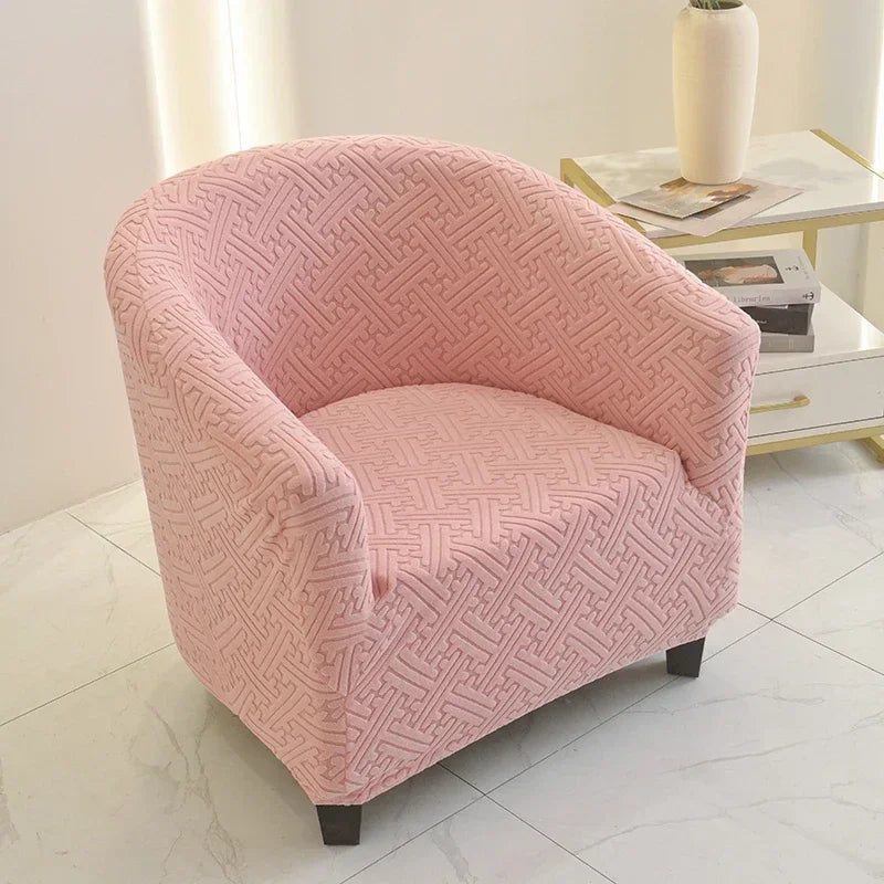 Helvon Pink Barrel Chair Cover | Comfy Covers