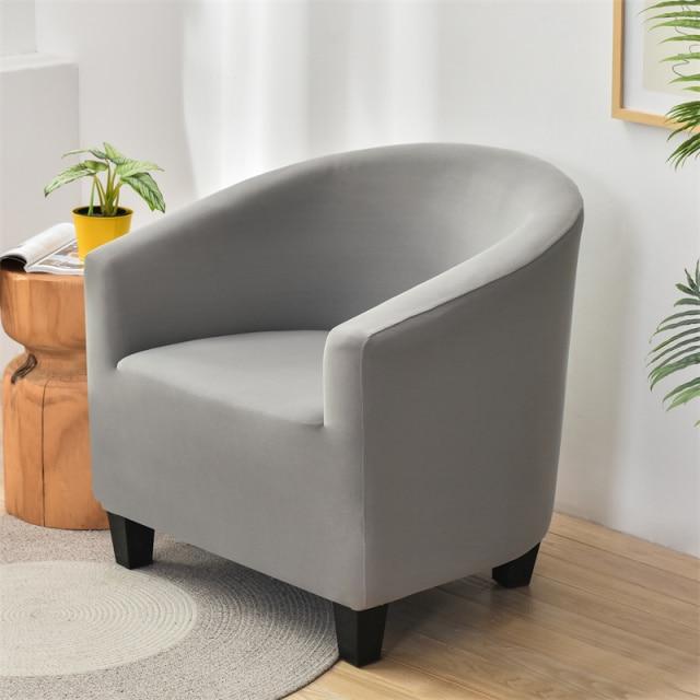 Light Grey Barrel Chair Cover | Comfy Covers