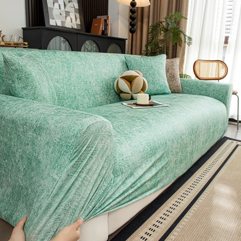 Mint Pu Leather Sofa Cover