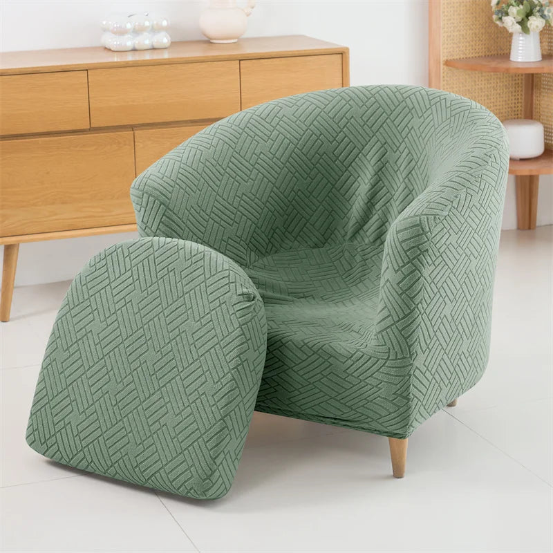 Nolin Almond Green Barrel Chair Cover | Comfy Covers