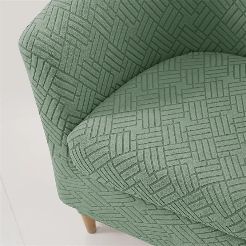 Nolin Almond Green Barrel Chair Cover | Comfy Covers