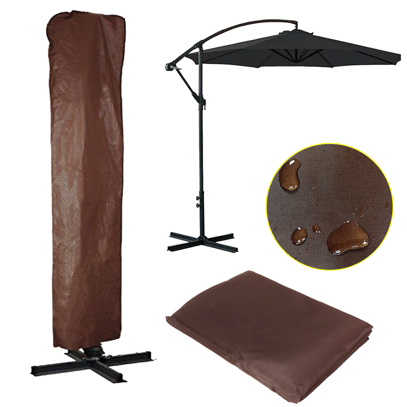 Brown Offset Umbrella Cover | Comfy Covers