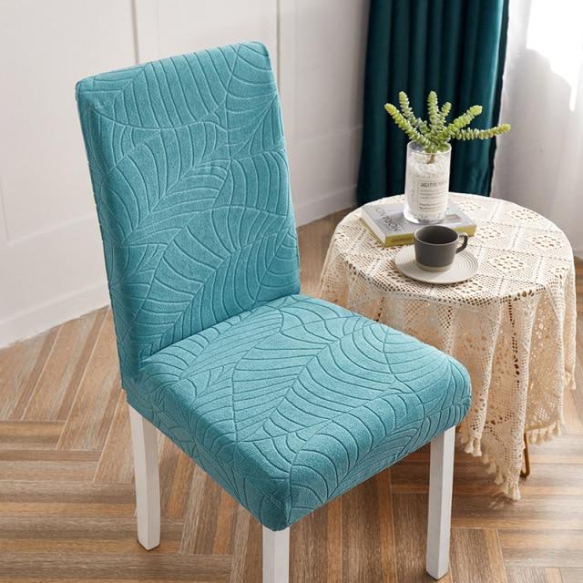 Turquoise Floral Patterned Chair Cover