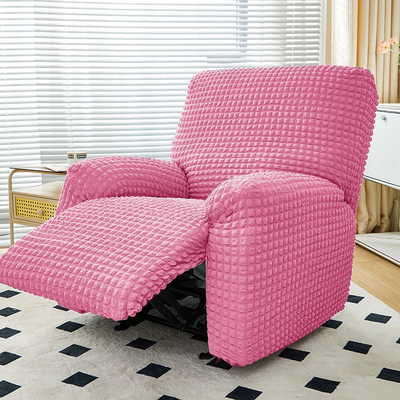 Hot Pink Seersucker Recliner Sofa Covers | Comfy Covers