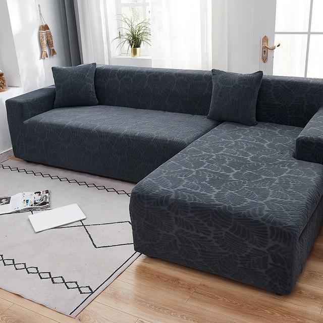 Anthracite Gray Sectional Sofa Cover - Comfy Covers