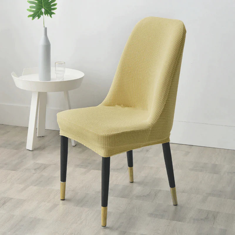 Beige Jacquard Swivel Chair Cover | Comfy Covers