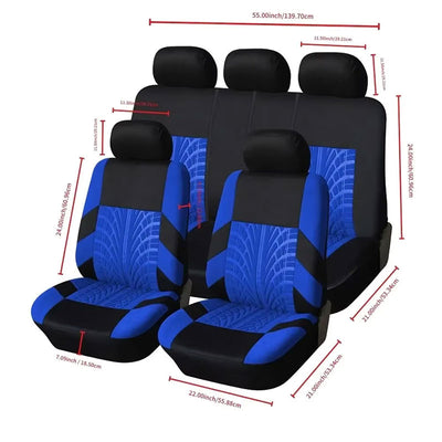 Black and Blue Car Seat Covers