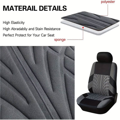 Black and Blue Car Seat Covers