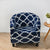 Barrel Chair Cover Blue Mosaic | Comfy Covers