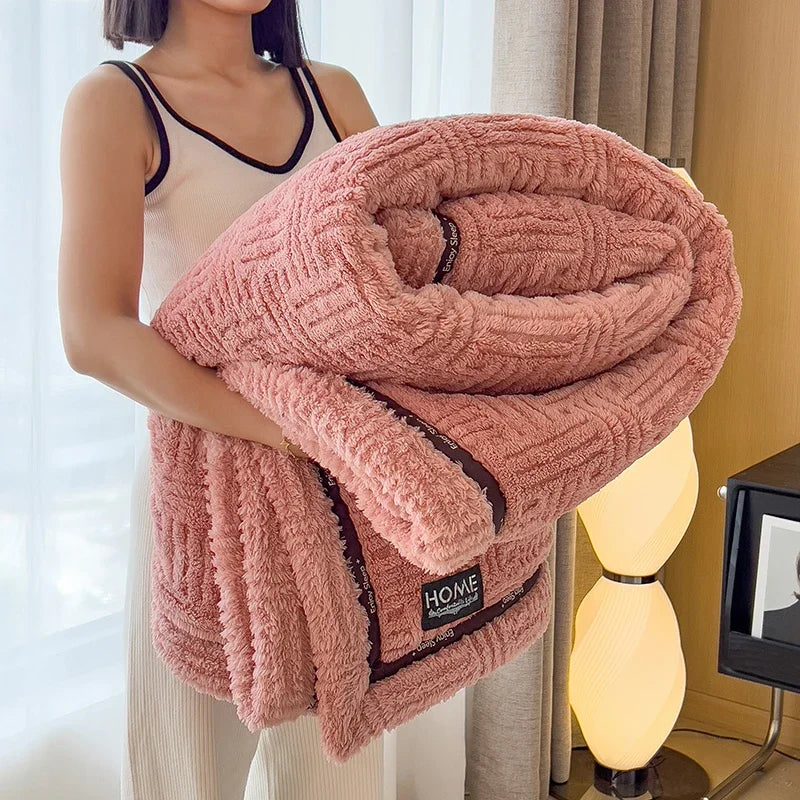 Blush Pink Throw Blanket | Comfy Covers