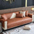 Brown Faux Leather Couch Protector | Comfy Covers