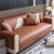 Brown Faux Leather Couch Protector | Comfy Covers