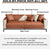 Brown Faux Leather Couch Protector | Comfy Covers