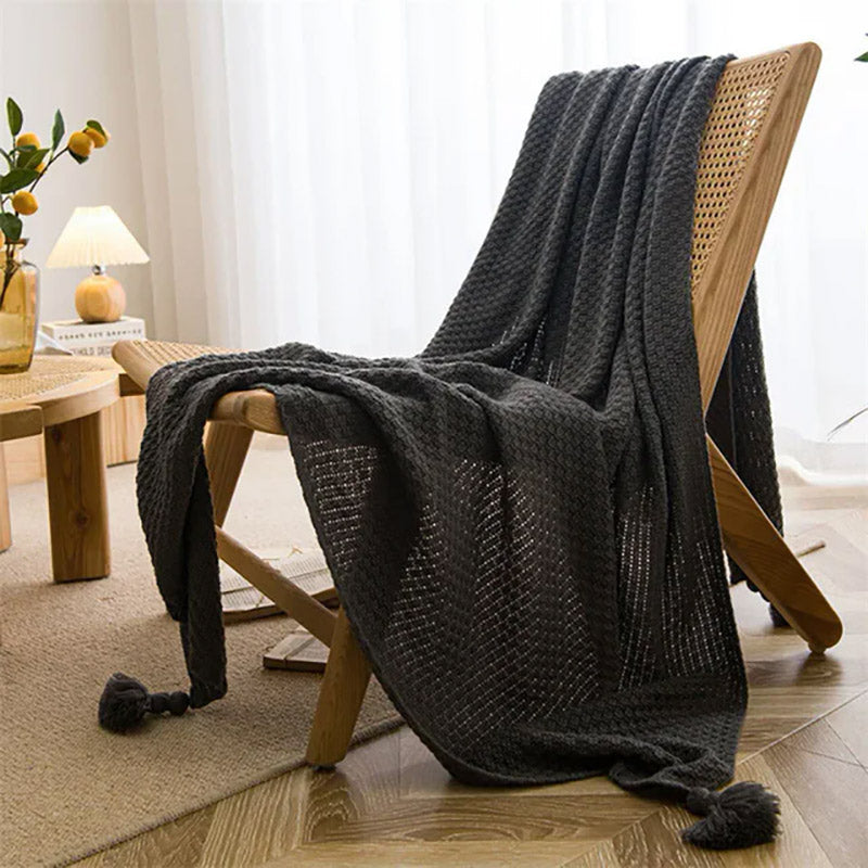 Dark Gray Throw Blanket | Comfy Covers