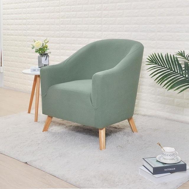Green Bay Leaf Barrel Chair Cover | Comfy Covers