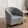 Grey Jacquard Barrel Chair Cover | Comfy Covers