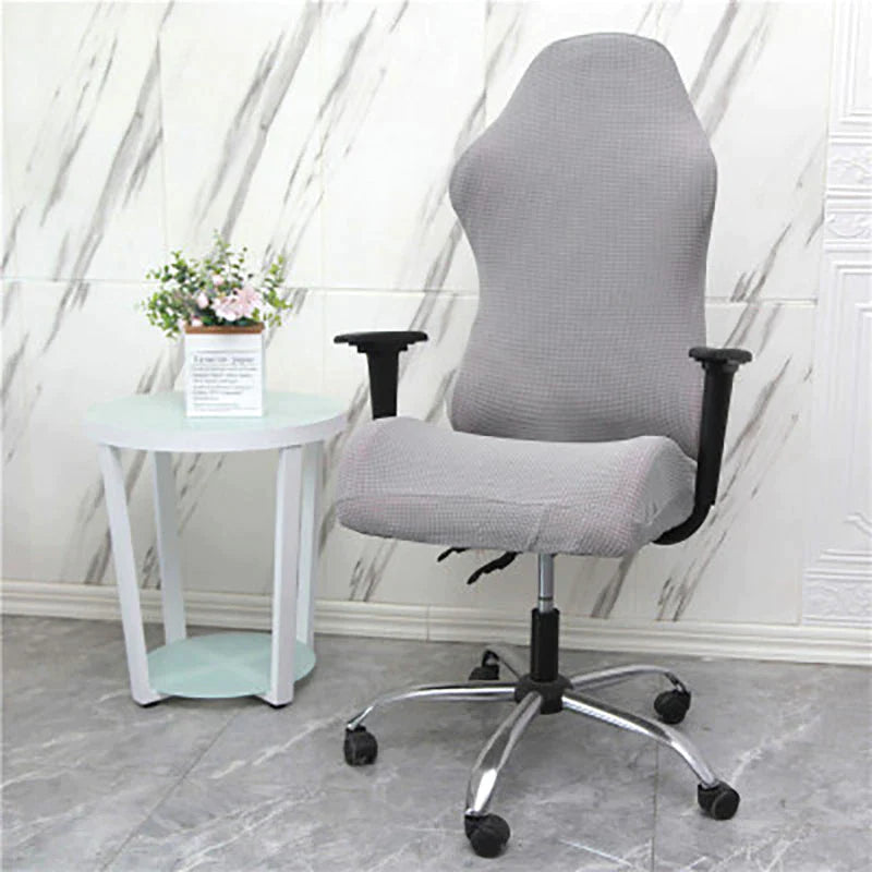 Grey Jacquard Gamer Chair Cover | Comfy Covers