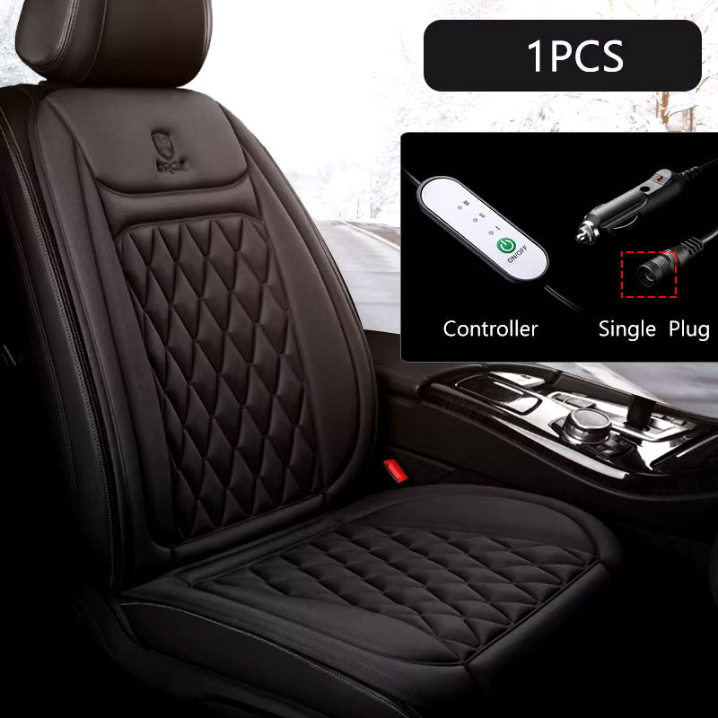 Black Heated Car Seat Cover | Comfy Covers