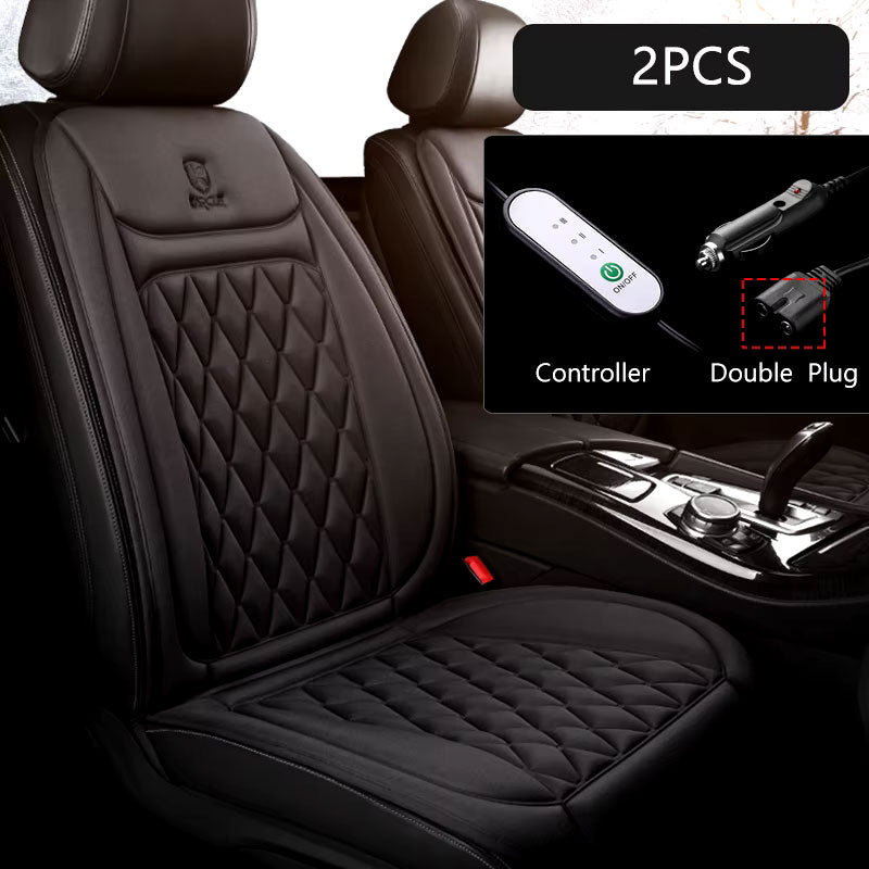 Black Heated Car Seat Cover | Comfy Covers