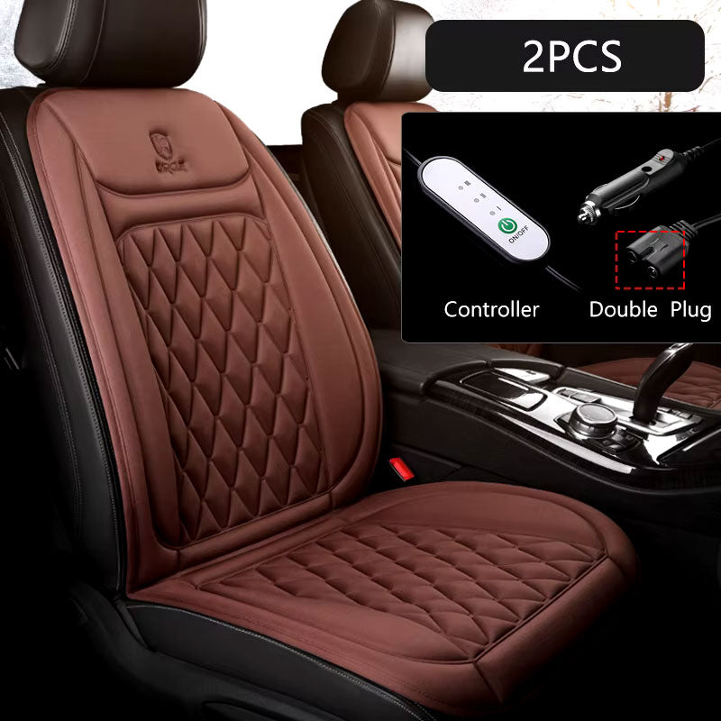 Brown Heated Cover For Car Seat