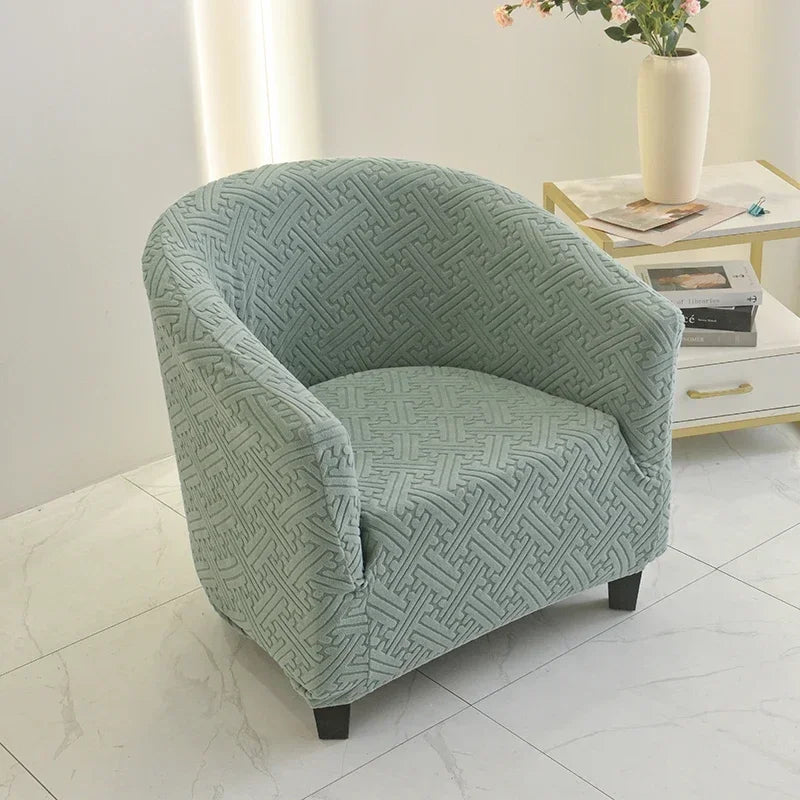 Helvon Almond Green Barrel Chair Cover | Comfy Covers