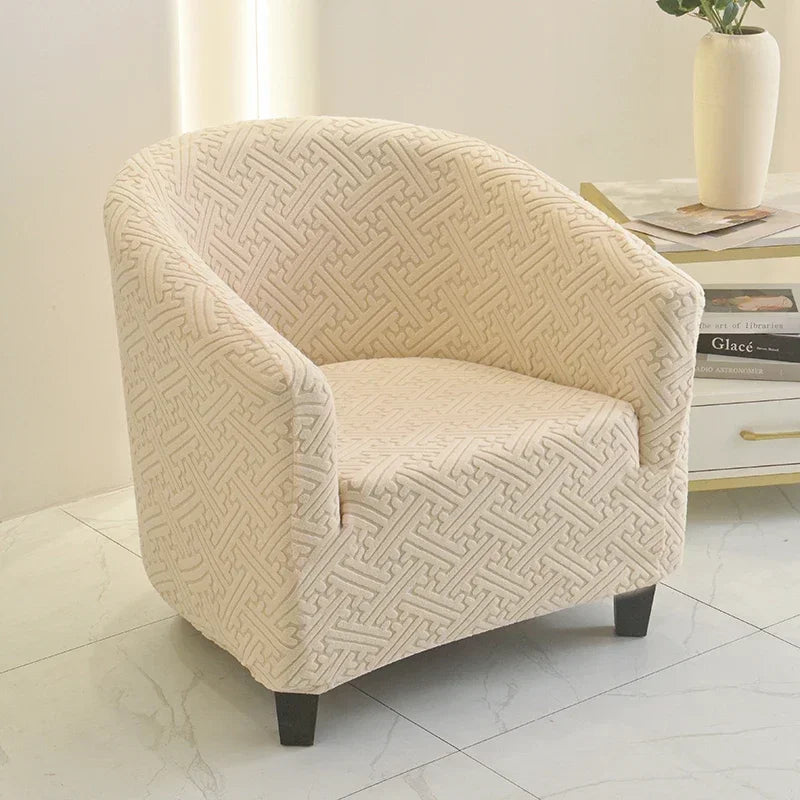 Helvon Beige Barrel Chair Cover | Comfy Covers