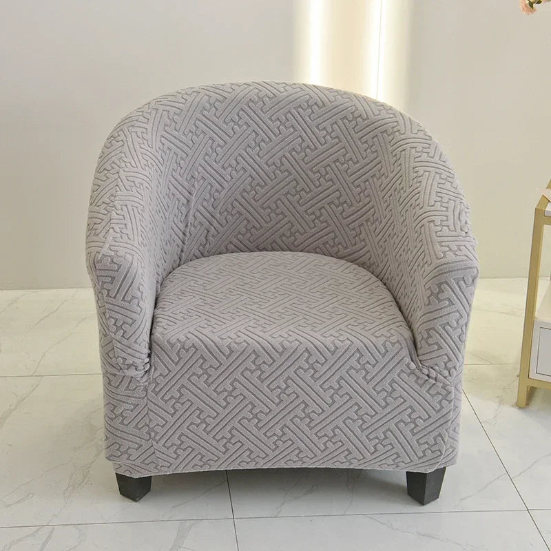 Helvon Light Gray Barrel Chair Cover
