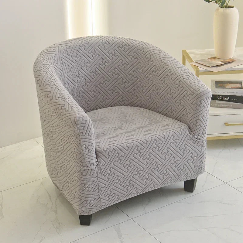 Helvon Light Gray Barrel Chair Cover | Comfy Covers