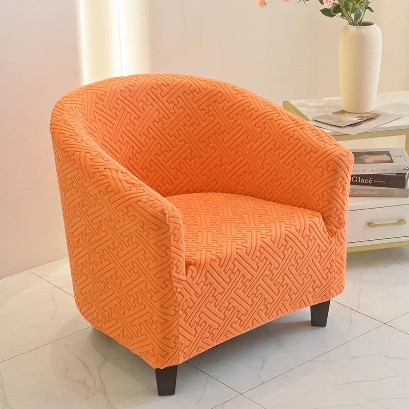 Helvon Orange Barrel Chair Cover | Comfy Covers