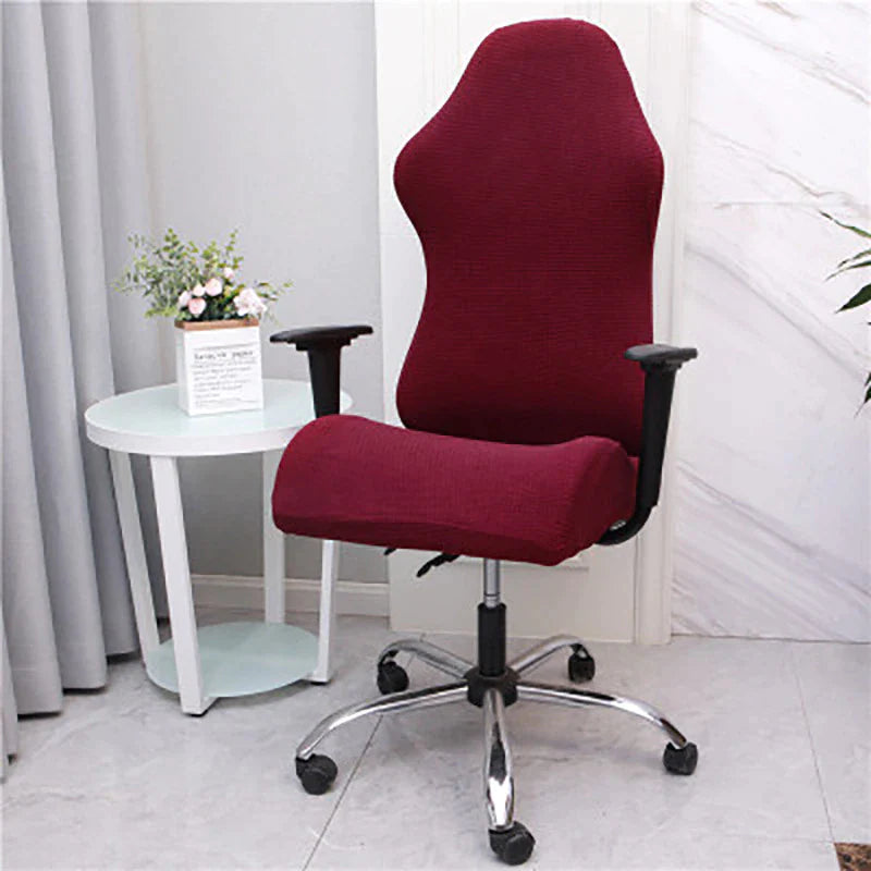 Jacquard Burgundy Gamer Chair Cover | Comfy Covers