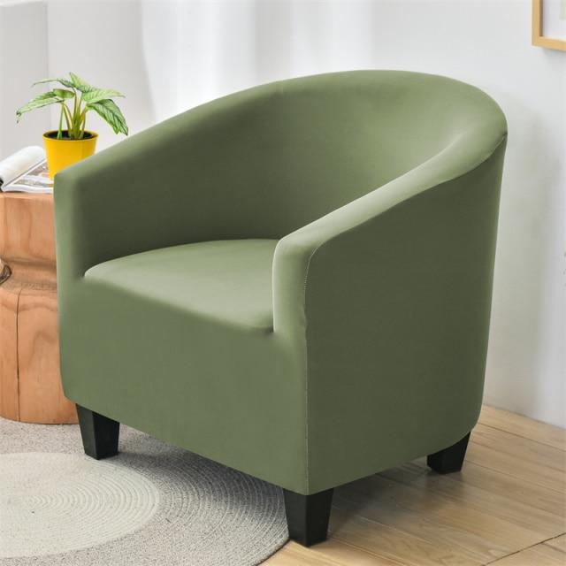 Khaki Barrel Chair Cover | Comfy Covers