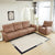 Light Brown Faux Leather Recliner Chair Cover
