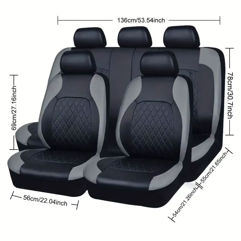 Black Leatherite Car Seat Covers | Comfy Covers