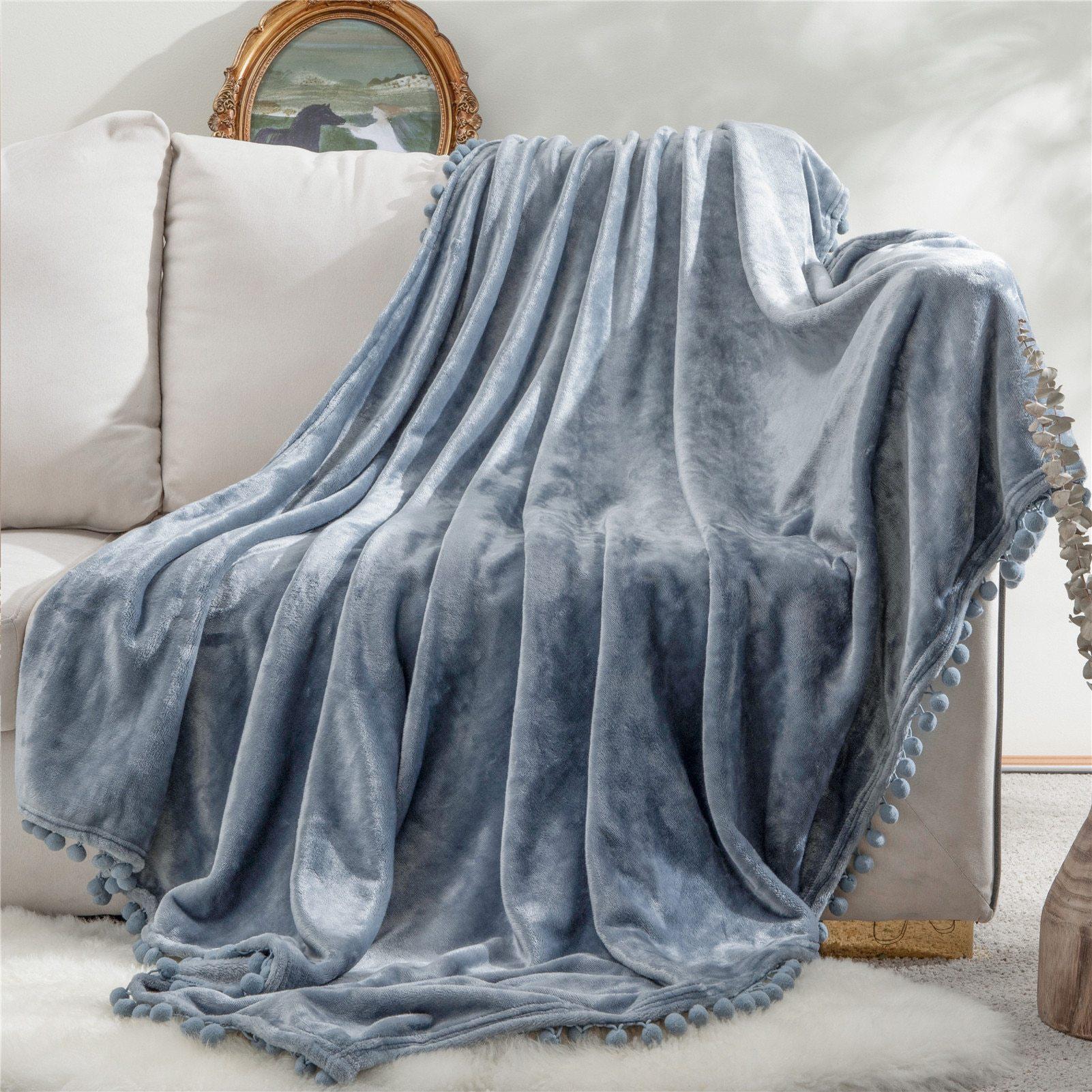 Light Blue Throw Blanket | Comfy Covers