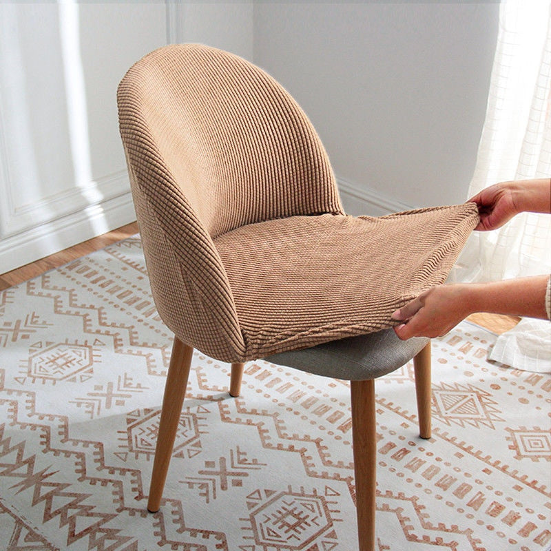 Light Brown Jacquard Swivel Chair Cover | Comfy Covers