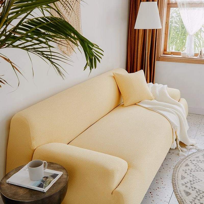 Light Yellow Waterproof Couch Cover | Comfy Covers