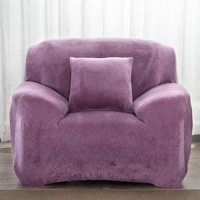 Mauve Velvet Armchair Covers | Comfy Covers