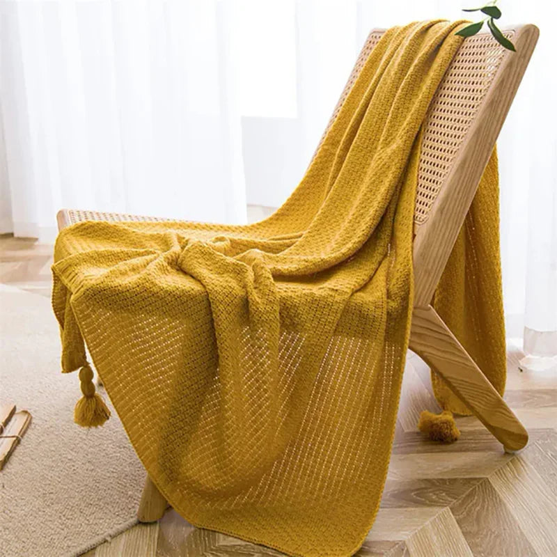 Mustard Throw Blanket | Comfy Covers