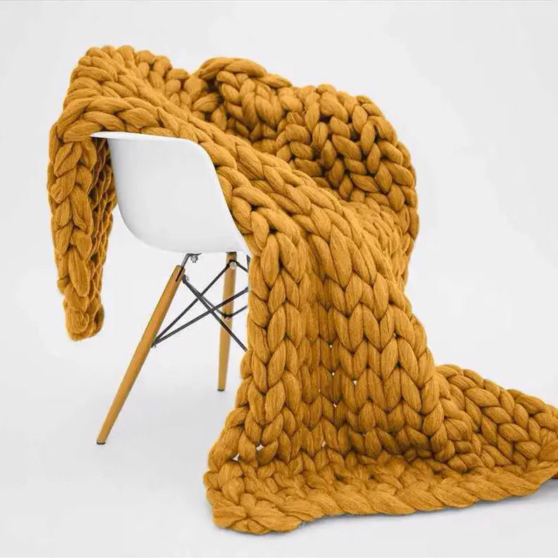 Mustard Yellow Throw Blanket | Comfy Covers