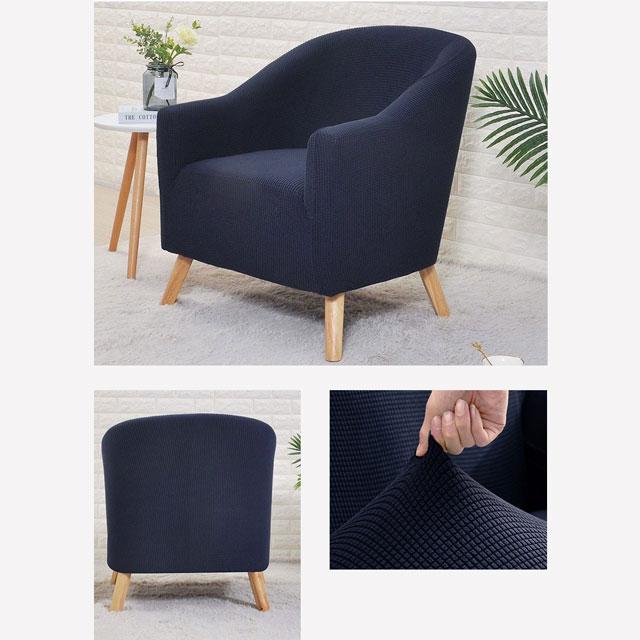 Navy Blue Barrel Chair Cover | Comfy Covers