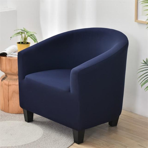 Navy Blue Barrel Chair Cover Comfy Covers