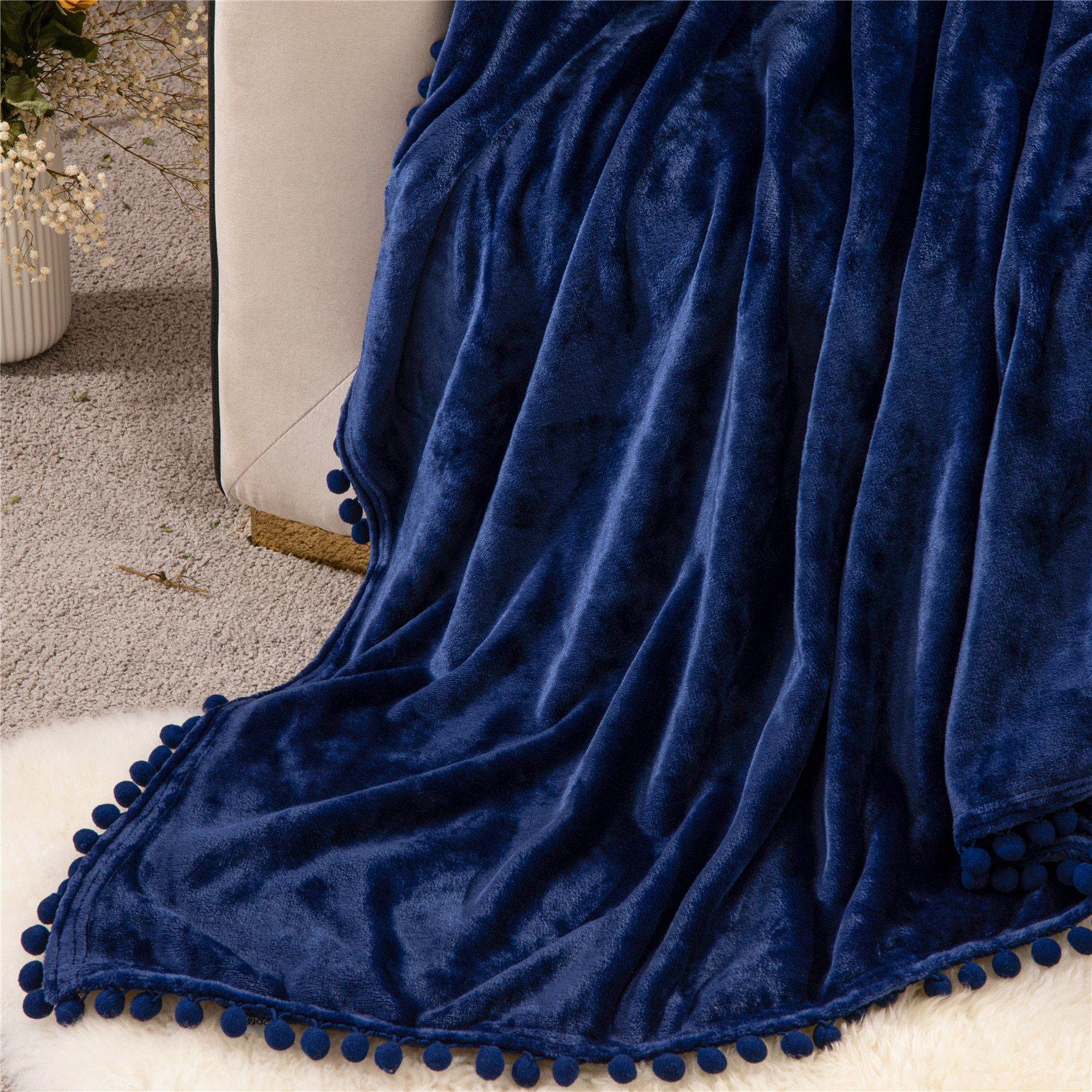 Navy Blue Throw Blanket | Comfy Covers