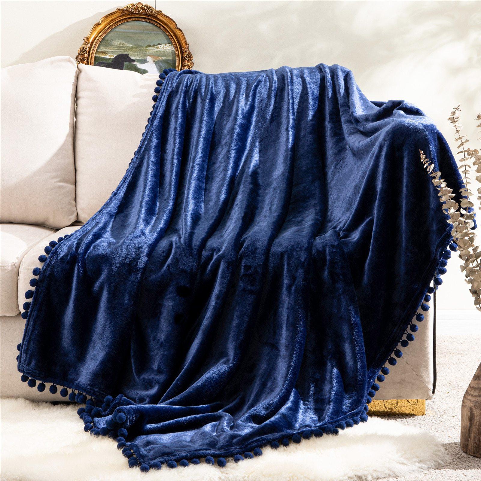 Navy Blue Throw Blanket | Comfy Covers
