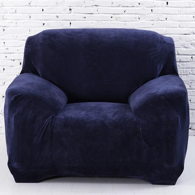 Navy Blue Velvet Armchair Covers | Comfy Covers