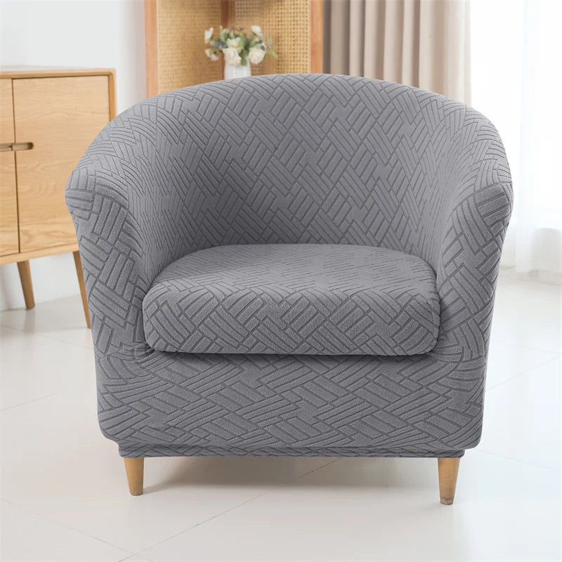 Nolin Gray Barrel Chair Cover | Comfy Covers